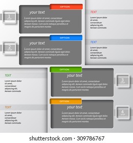 vector abstract 3d paper infographic elements
