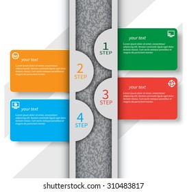 vector abstract 3d paper infographic elements