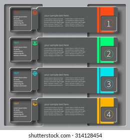 vector abstract 3d paper infographic elements