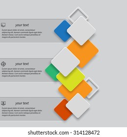 vector abstract 3d paper infographic elements