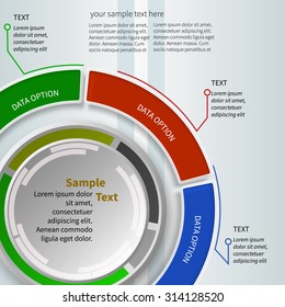 vector abstract 3d paper infographic elements