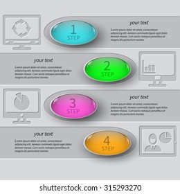 vector abstract 3d paper infographic elements