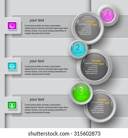 vector abstract 3d paper infographic elements