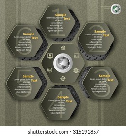 vector abstract 3d paper infographic elements