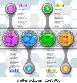 vector abstract 3d paper infographic elements