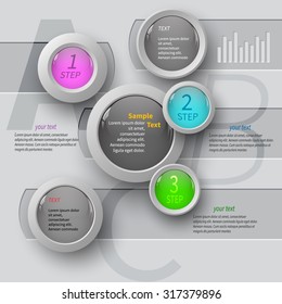 vector abstract 3d paper infographic elements
