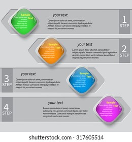 vector abstract 3d paper infographic elements