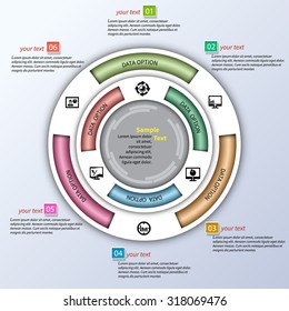 vector abstract 3d paper infographic elements