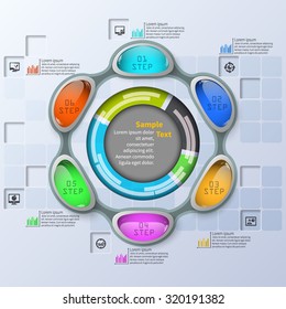 vector abstract 3d paper infographic elements