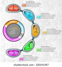 vector abstract 3d paper infographic elements