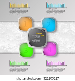 vector abstract 3d paper infographic elements