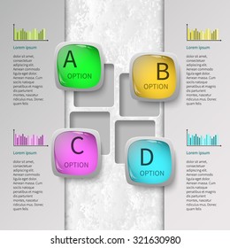 vector abstract 3d paper infographic elements