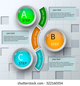 vector abstract 3d paper infographic elements