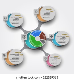 vector abstract 3d paper infographic elements