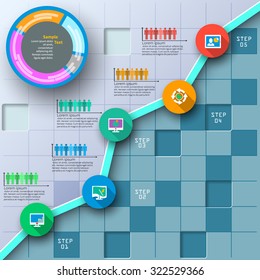 vector abstract 3d paper infographic elements