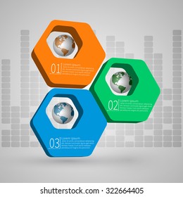 vector abstract 3d paper infographic elements