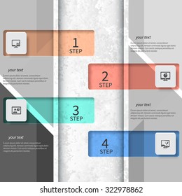 vector abstract 3d paper infographic elements