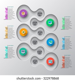vector abstract 3d paper infographic elements