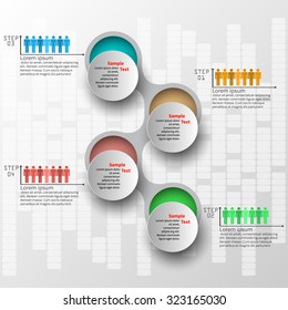 vector abstract 3d paper infographic elements