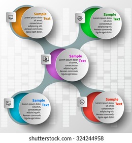 vector abstract 3d paper infographic elements
