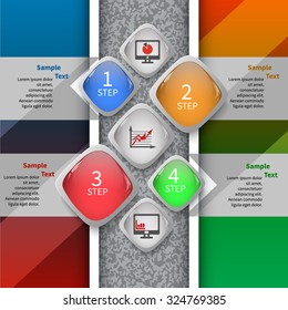 vector abstract 3d paper infographic elements