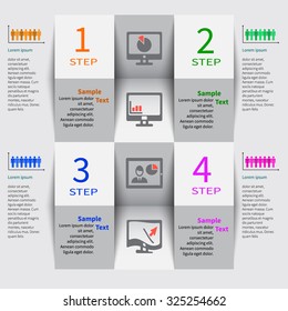 vector abstract 3d paper infographic elements