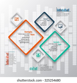 vector abstract 3d paper infographic elements