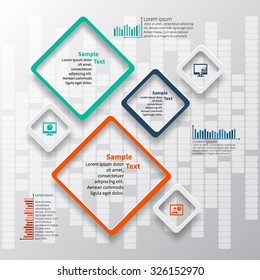 vector abstract 3d paper infographic elements