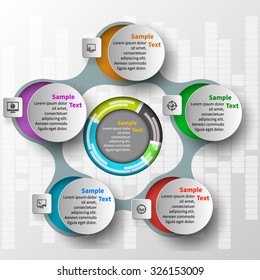 vector abstract 3d paper infographic elements