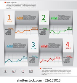 vector abstract 3d paper infographic elements