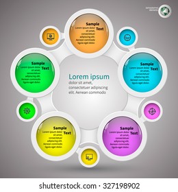 vector abstract 3d paper infographic elements