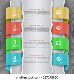 vector abstract 3d paper infographic elements