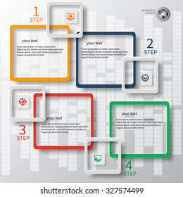 vector abstract 3d paper infographic elements