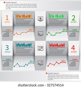 vector abstract 3d paper infographic elements