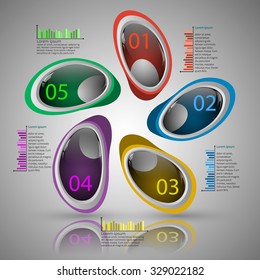 vector abstract 3d paper infographic elements