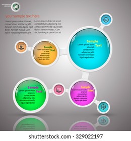 vector abstract 3d paper infographic elements