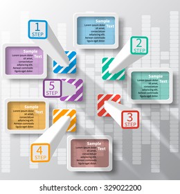 vector abstract 3d paper infographic elements