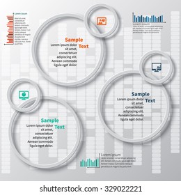 vector abstract 3d paper infographic elements