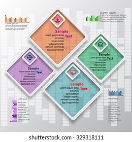 vector abstract 3d paper infographic elements