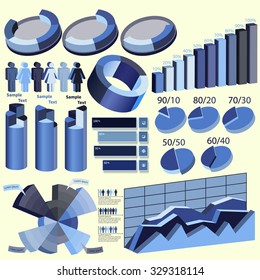 vector abstract 3d paper infographic elements
