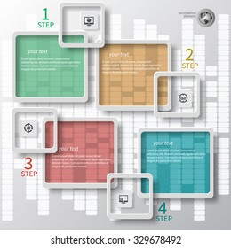 vector abstract 3d paper infographic elements