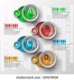 vector abstract 3d paper infographic elements