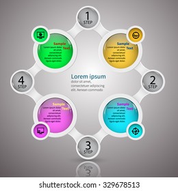 vector abstract 3d paper infographic elements
