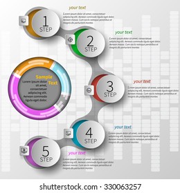 vector abstract 3d paper infographic elements