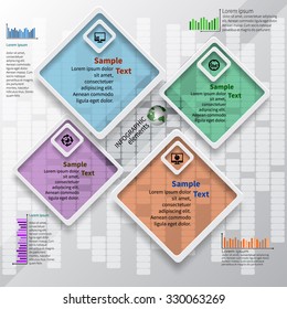 vector abstract 3d paper infographic elements