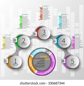 vector abstract 3d paper infographic elements