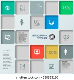 vector abstract 3d paper infographic elements