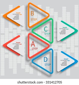 vector abstract 3d paper infographic elements