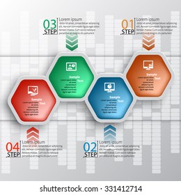 vector abstract 3d paper infographic elements