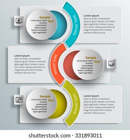vector abstract 3d paper infographic elements